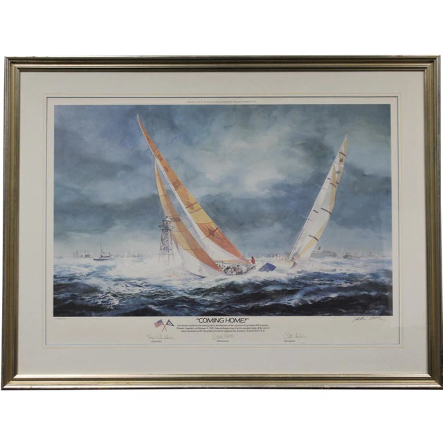 "Coming Home!" 1987 Ltd Edition Colour Plate in Custom Haley & Steele Newbury St Frame For Sale