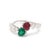 Natural 0.71 cts emerald & 1.02 cts ruby & 0.76 cts diamond ring in 18k gold For Sale - Image 10 of 18