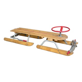 Vintage Steering Sled, 1930s For Sale