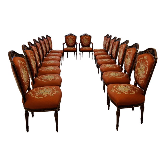 Set of 16 Dining Chairs For Sale