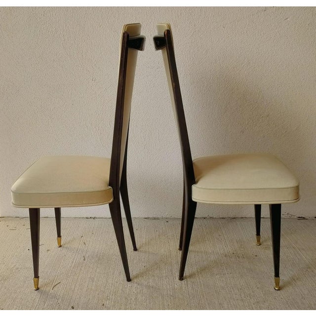 Vintage Faux Leather Chairs, 1960s, Set of 2 For Sale - Image 3 of 8