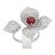 Natural Ruby & Diamond Ring 18k Gold For Sale