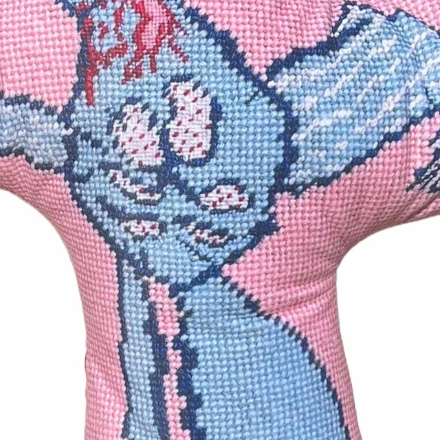2020s Velvet "MOMster" Sculpted Plush Pillow, Custom Original For Sale - Image 5 of 9