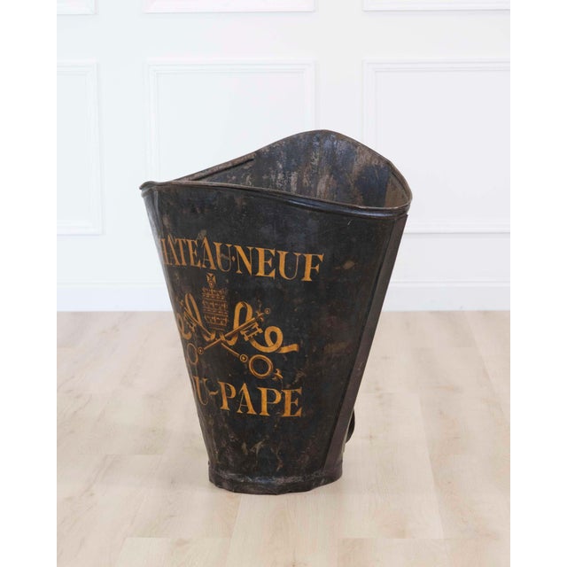 French French 20th Century Painted Grape-Picking Hod For Sale - Image 3 of 8