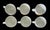 Vintage Mid-Century Modern Rosenthal Studio Line Wolf Karnagel Punktal Gelber Design 6 Cups and Saucers For Sale - Image 9 of 11