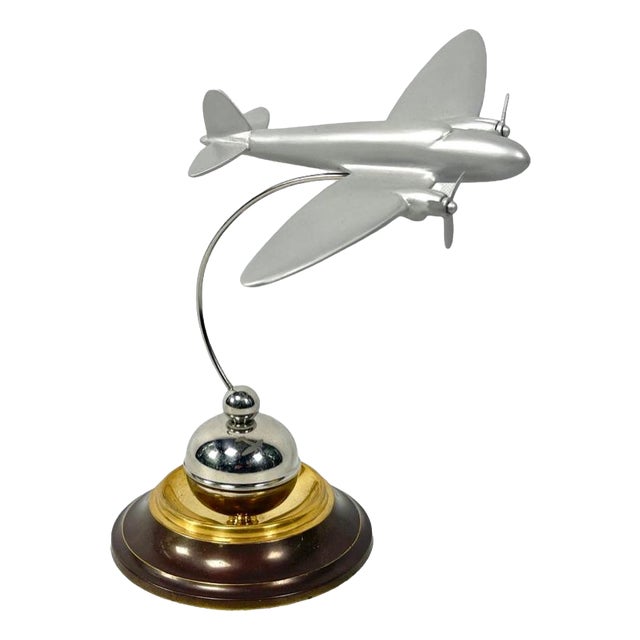 Miniature Figurine with Heinkel He-111 Plane, 1940s For Sale