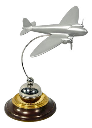 Miniature Figurine with Heinkel He-111 Plane, 1940s