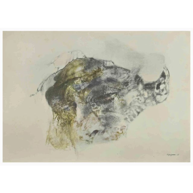 Modern After Renzo Vespignani, The Face, Phototype Print, 1960s For Sale - Image 3 of 3