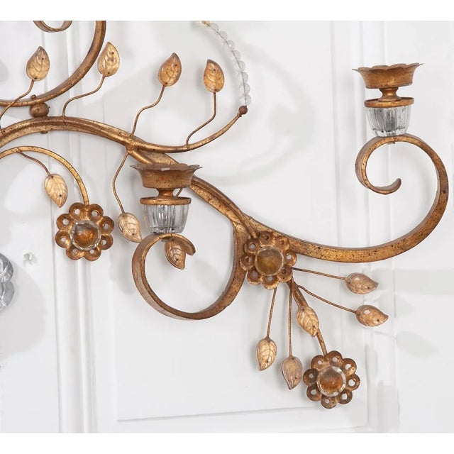 Metal French Vintage Bagues Style Sconce For Sale - Image 7 of 13