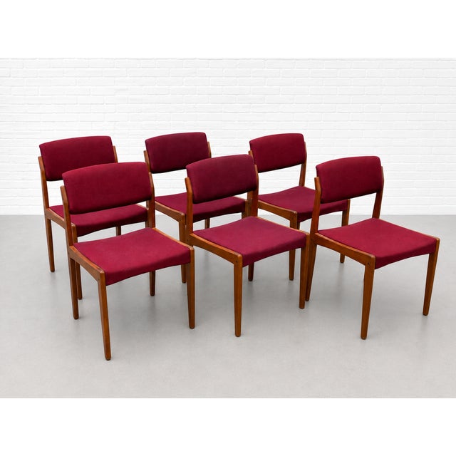 Mid Century Modern Danish Dining Chairs by H.W. Klein for Bramin, Made in Denmark, c. 1960’s. Featuring the clean,...