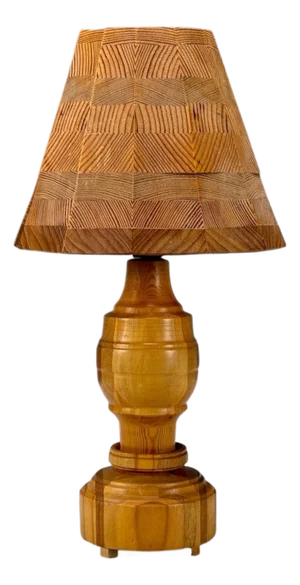 Swedish Modern, Pine, Table Lamp, Sweden, 1960s
