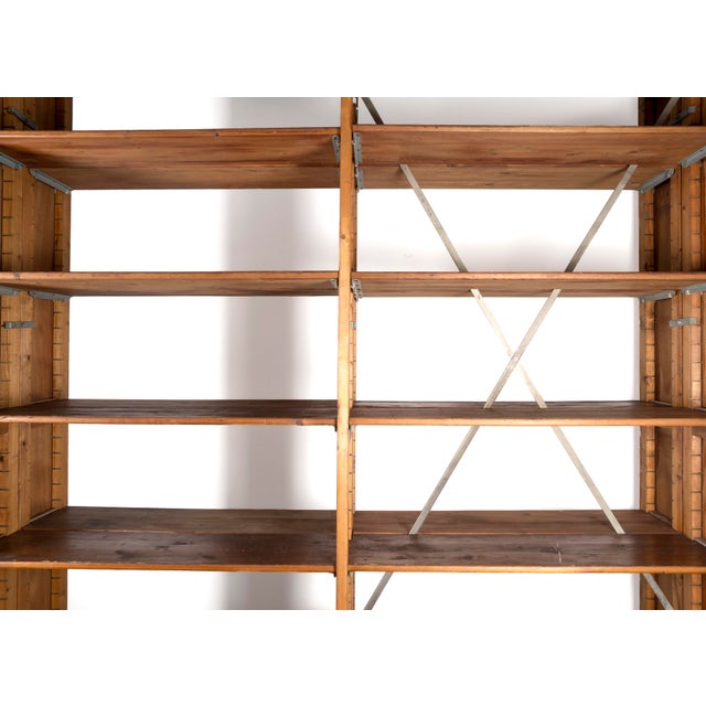 Large Modular Pine Wall Unit, 1920s For Sale - Image 13 of 18