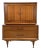 Mid-Century Highboy Dresser With Sculptural Front For Sale