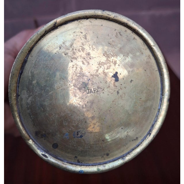 Mid 20th Century Japanese Etched and Repousse Bronze Vase For Sale In Washington DC - Image 6 of 6