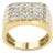 10K Yellow Gold 1.00 Cttw Diamond Multi Row Mens Ring Band - Size 10 For Sale