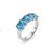 Swiss Blue Topaz Half Band Ring, Stackable Birthstone Ring Us 7 For Sale - Image 4 of 4