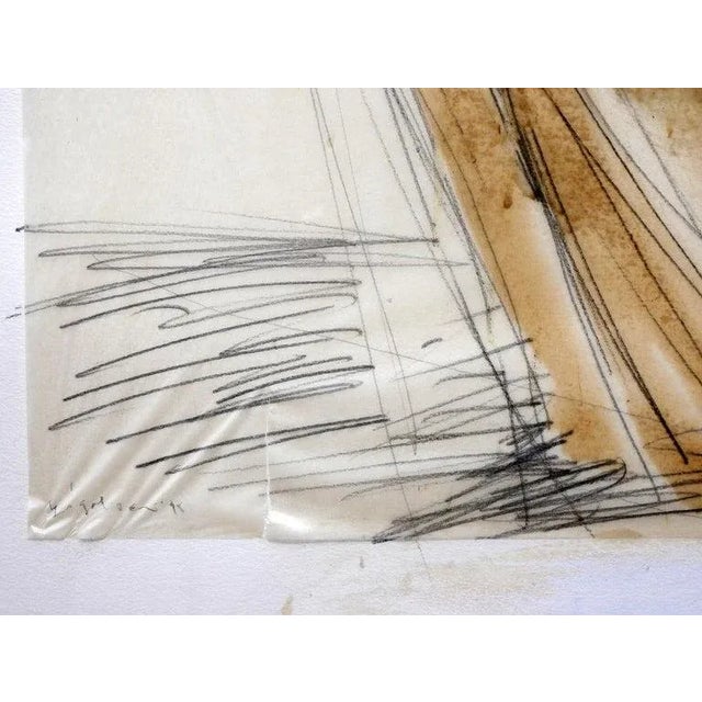 1998 White and Brown Abstract Mixed Media Painting by Yigal Ozeri, Framed For Sale - Image 10 of 13