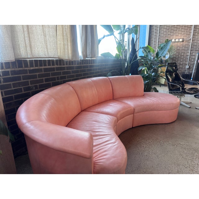 Post Modern Three Piece Peach Sectional by 'Carson's' For Sale - Image 10 of 11