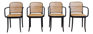No. 811 Prague Chairs by Josef Hoffmann for Ligna, 1970s, Set of 4
