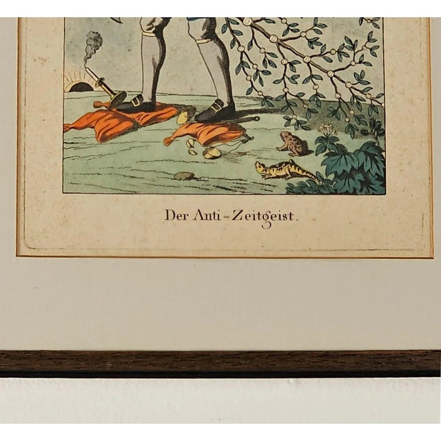 Early 19th Century German Political Cartoon "Against the Times" For Sale - Image 4 of 4