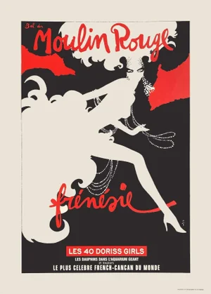 2009 "Frénésie" René Gruau Moulin Rouge Lithograph Poster