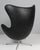Black Egg Chair in Black Leather by Arne Jacobsen for Fritz Hansen, 2024 For Sale - Image 8 of 9