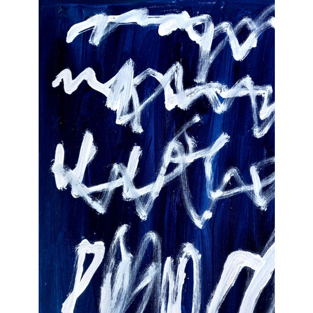 Writings No. 3 is an original abstract painting by Diane Grant, exploring gesture, movement, rhythm, and the expressive...