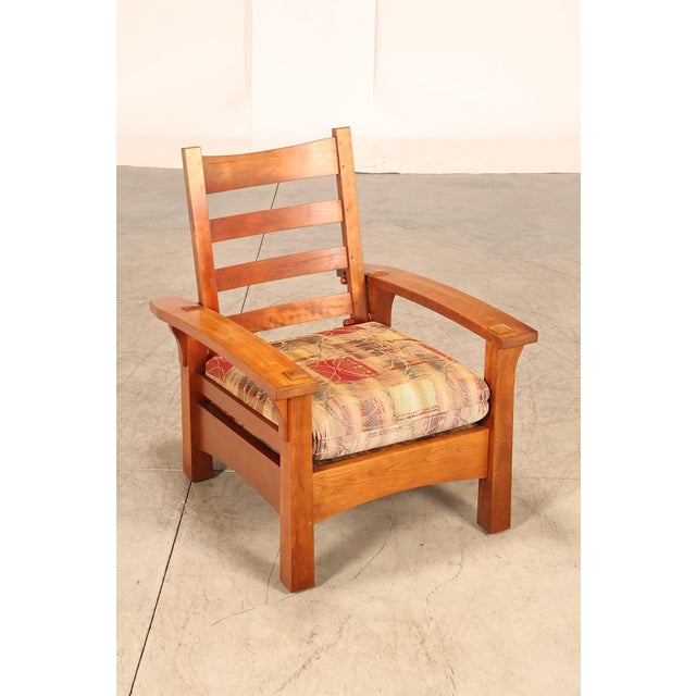 2000 - 2009 Stickley Mission Collection Cherry "Gus" Morris Chair For Sale - Image 5 of 18