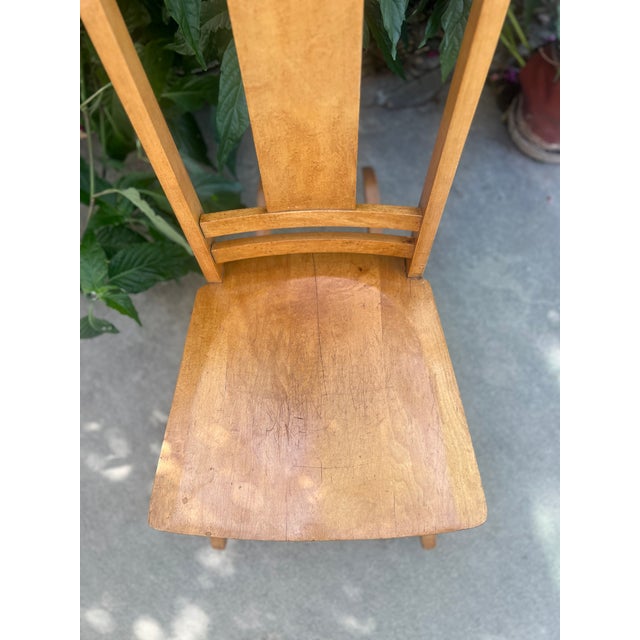 1940s 1940s Rocking Chair Made W/Bird's Eye Maple Wood For Sale - Image 5 of 7