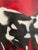 Late 20th Century Vintage Painting of Black and White Cows on Red Background by Jeanette Welty Chelf For Sale - Image 5 of 11