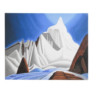 Contemporary Modernist Rocky Mountains Painting For Sale