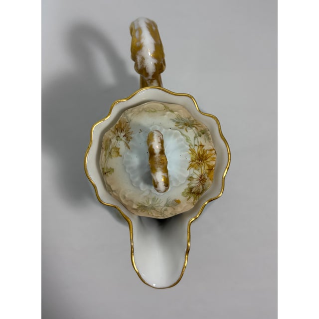 Antique L. Sazerat Limoges Floral Porcelain Tea Pot For Sale In Dallas - Image 6 of 15