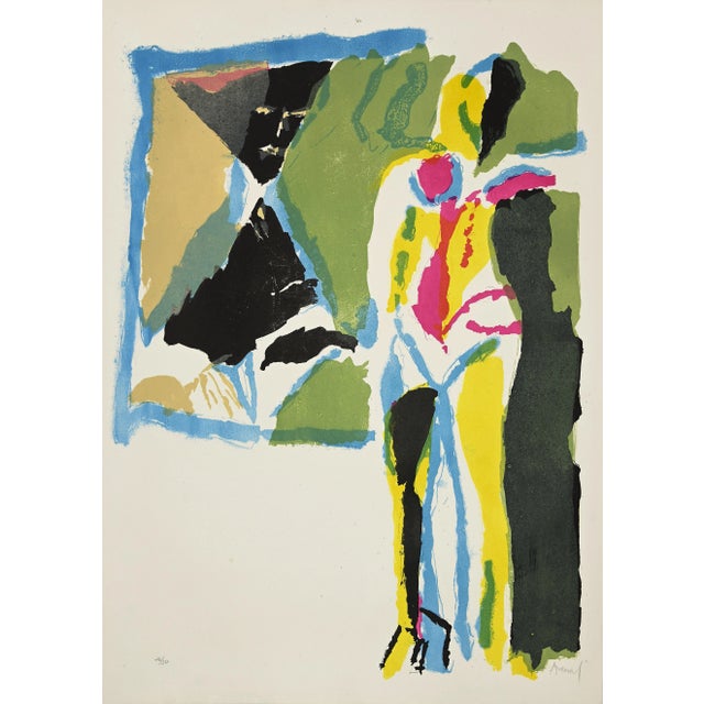 Marcello Avenali, Asymmetric Abstract Composition, Lithograph, 1060s For Sale