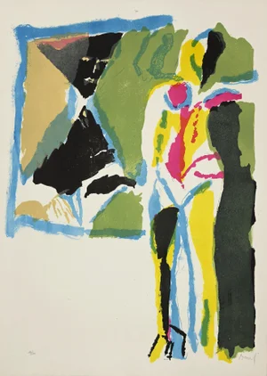 Marcello Avenali, Asymmetric Abstract Composition, Lithograph, 1060s