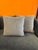 2020s Gray With White Border Mohair Pillow New Insert For Sale - Image 5 of 5