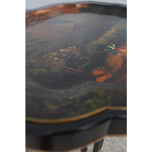 Maitland Smith Painted Chinoiserie Tray Coffee Table For Sale - Image 10 of 16