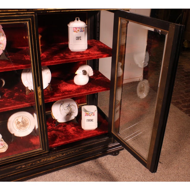 Wood Napoleon III Collectors Display Case For Sale - Image 7 of 18
