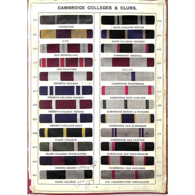 Regimental, Old Boys, School & Club Colours. 1937 Book of Swatches For Sale - Image 13 of 18
