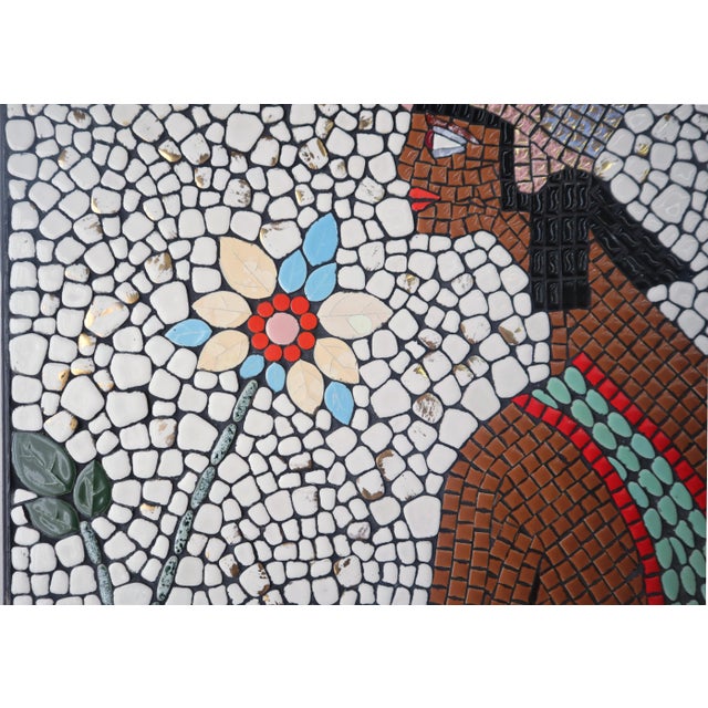 1960s 6.5ft Mid Century Egyptian Goddess Mosaic For Sale - Image 5 of 9