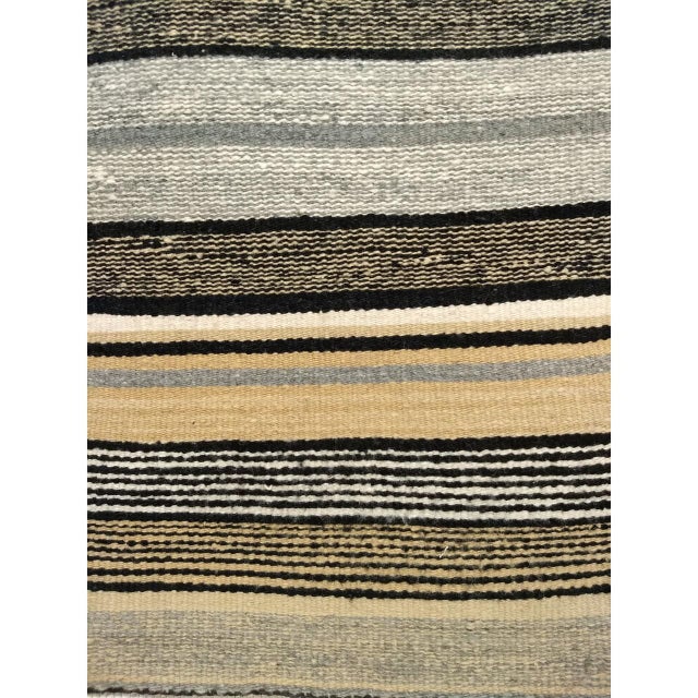 Gray Vintage Native American Navajo Rug, Banded Stripes Pattern, Southwest Tribal Art, 2x3 For Sale - Image 8 of 15