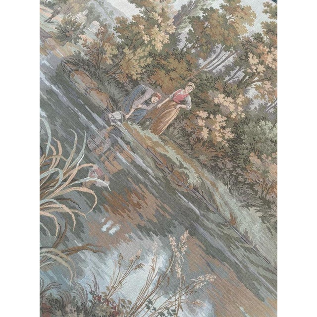 French Aubusson Style Jacquard Tapestry, 1980s For Sale - Image 9 of 17