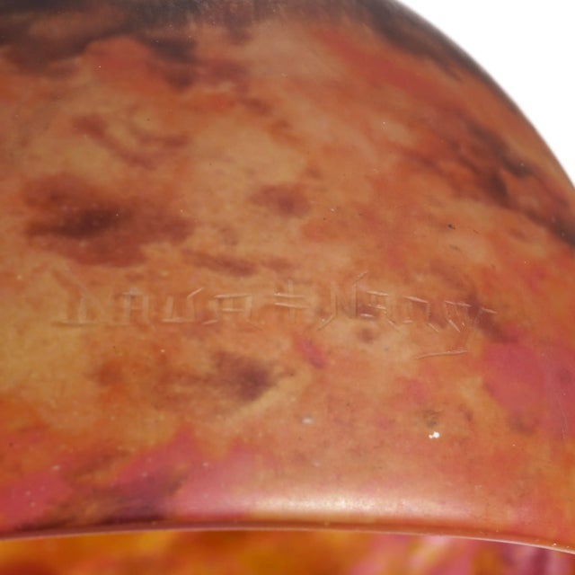 1915 Daum Nancy and Edgar Brandt Art Deco Table Lamp For Sale - Image 12 of 13