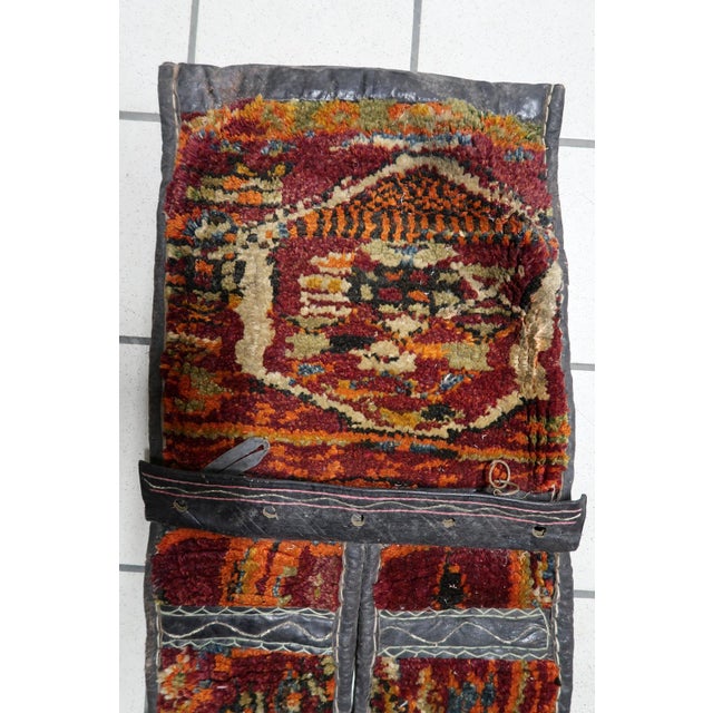 1920s, Handmade Antique Collectible Persian Kurdish Saddle Bag Rug For Sale - Image 13 of 14