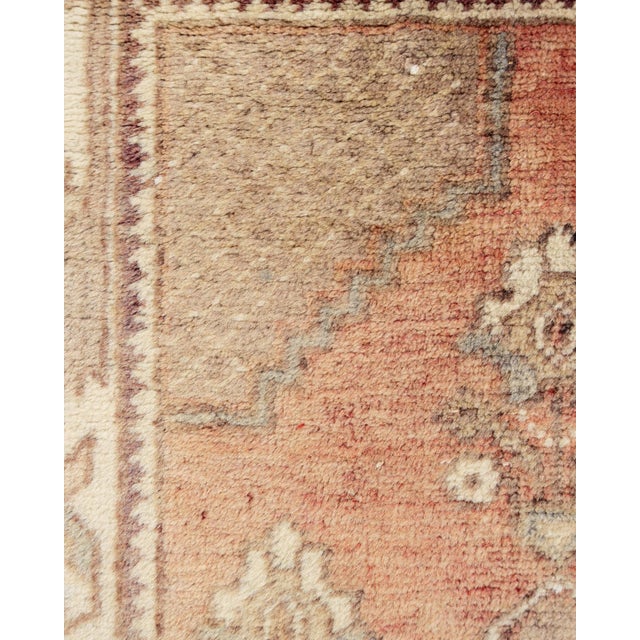 Vintage Circa 1940 Turkish Oushak Area Rugs 2ft 4in X 12ft 3in For Sale - Image 10 of 13