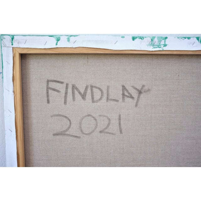 "Orange Face" Large Abstract Oil Painting by Simon Findlay For Sale - Image 4 of 7