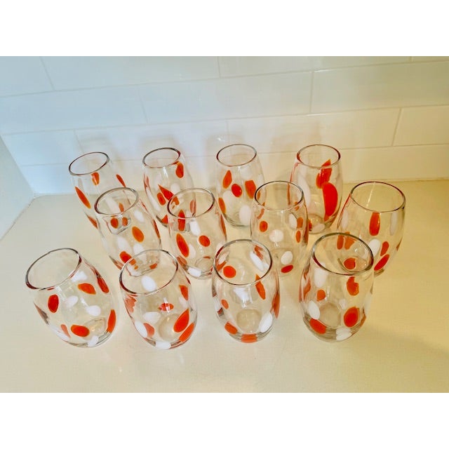 Set of 12, Handblown Vintage Glasses For Sale - Image 14 of 17