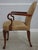Queen Anne Pair of Southwood Damask Upholstered Open Armchairs For Sale - Image 3 of 18