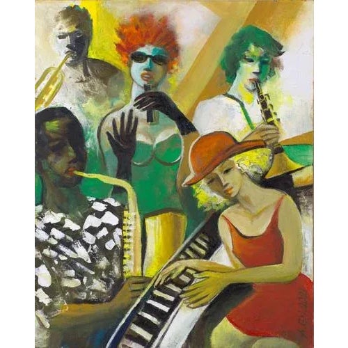 Musicians, Oil on Board, 21st Century For Sale - Image 4 of 4