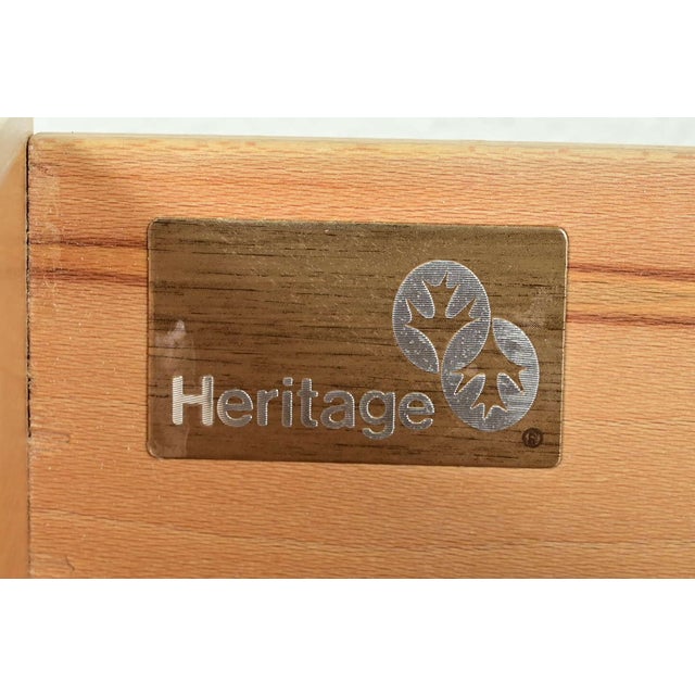 Drexel Heritage French Provincial Louis XV Cream Lacquered Paint-Decorated Triple Dresser or Credenza, 1970s For Sale - Image 9 of 13