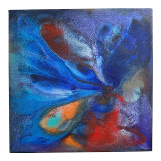 Original 18” X 18” Colorful Abstract Painting by Lil McGill For Sale